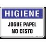 PLACA HIGIENE JOGUE PAPEL NO CESTO - 1