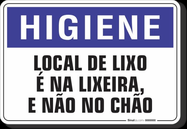 Placa de higiene jogue o lixo no lixo dê a descarga lave bem as mãos - Trik