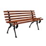 Banco de Jardim Cavalo em Ferro 9 Réguas Madeira Verniz - 1