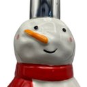 Ver mais imagens de Kit Banheiro Natalino Boneco de Neve com 2 Toalhas e Porta Sabonete Líquido 3 Peças a: 20cm L: 9cm C
