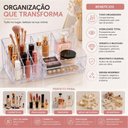 Ver imagem 4 de Porta Maquiagem Acrilico com 14 Divisorias Organizador Transparente para Cosmeticos Joias Bijuterias