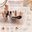Ver imagem 5 de Porta Maquiagem Acrilico com 14 Divisorias Organizador Transparente para Cosmeticos Joias Bijuterias