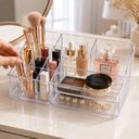 Ver mais imagens de Porta Maquiagem Acrilico com 14 Divisorias Organizador Transparente para Cosmeticos Joias Bijuterias