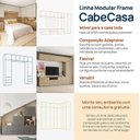 Ver imagem 3 de Módulo 45x180 2 Portas 1 Kit Prateleira Frame CabeCasa MadeiraOriginals Marrom/Acácia
