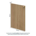 Ver imagem 6 de Módulo 45x180 2 Portas 1 Kit Prateleira Frame CabeCasa MadeiraOriginals Marrom/Acácia