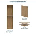 Ver imagem 4 de Módulo 45x180 2 Portas 1 Kit Prateleira Frame CabeCasa MadeiraOriginals Marrom/Acácia