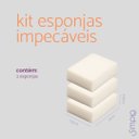 Ver imagem 3 de Esponjas limpeza de melamina impecável 3 peças - Simplo