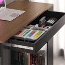 Ver imagem 7 de Escrivaninha Industrial com 2 Armários Superior 120cm Marrom/Preto