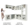 Armário de Cozinha Completa de Canto 459cm Branco Cinza Agata Madesa 01 - 6