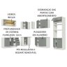 Armário de Cozinha Completa de Canto 459cm Branco Cinza Agata Madesa 01 - 5