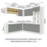 Armário de Cozinha Completa de Canto 459cm Branco Cinza Agata Madesa 01 - 4