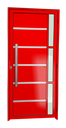 Ver imagem 1 de Porta Alumínio Lambril Miraggio c/Puxador e.Vermelho 100 Brimak