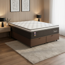 Ver imagem 1 de Cama Box Baú Casal Colchão Casal Queen Catalunha Molas Ensacadas 158x198x36cm