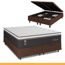 Ver imagem 2 de Cama Box Baú Casal Colchão Casal Queen Catalunha Molas Ensacadas 158x198x36cm