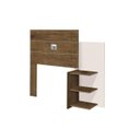 Ver imagem 2 de Cabeceira Acap para Cama Box Solteiro com Prateleiras Laterais para Objetos Cor Jequitiba/off White