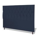Ver imagem 1 de Cabeceira Estofada Box Casal King Size Encosto para Cama Ram 1500 195x126 Cm Azul Marinho