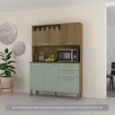 Ver imagem 1 de Cozinha Compacta 130,70cm 5 Portas e 2 Gavetas com Tampo 352 Luciane Móveis