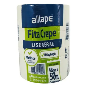 Kit 3 Fitas Crepe 48mm X 50m Alltape