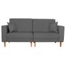 Sofá 03 Lugares Living Ponza Linho Cinza Escuro - 6