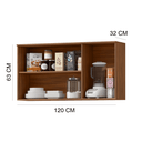 Ver imagem 3 de Armario Sapateira Aereo para Parede Completa Multiuso 120cm - Montana