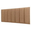 Ver imagem 3 de Cabeceira Casal Linho Marrom Placa Modulada Estofada Ripada Adesiva