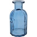 Ver imagem 1 de Vaso Garrafa Decorativo de Vidro Azul 14x7x7cm Enfeite Sala Mesa Estante Flores