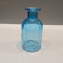 Ver imagem 5 de Vaso Garrafa Decorativo de Vidro Azul 14x7x7cm Enfeite Sala Mesa Estante Flores