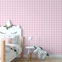 Ver imagem 2 de Papel de Parede Xadrez Rosa Bebê Claro