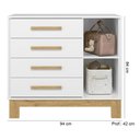 Ver imagem 2 de Quarto de Bebê com Cômoda 4355 e Berço 4315 Branco Acetinado + Colchão Gazin Patoti Móveis