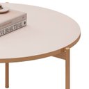 Ver imagem 5 de Mesa de Centro Redonda para Sala Pé Metal Nala D04 Off White - Mpozenato