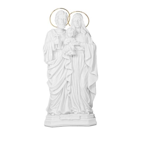 Imagem Sagrada Família Tradicional com Aureola Dourada 30cm