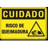 Placa Cuidado Risco De Queimadura - 1