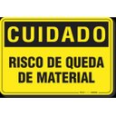 Ver imagem 1 de Placa Cuidado Risco De Queda De Material