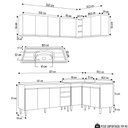 Ver imagem 7 de Armário de Cozinha Modulado de Canto 6 Peças Cp33 com Pia Inox Preto - Lumil