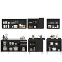 Ver imagem 5 de Armário de Cozinha Modulado de Canto 6 Peças Cp33 com Pia Inox Preto - Lumil