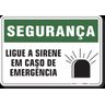 Placa Segurança Ligue A Sirene Em Caso De Emergência - 1
