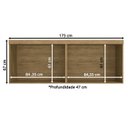 Ver imagem 2 de Armario Aereo Para Quarto Modulado 67X175cm L541 Prisma Freijo Ripado Kappesberg