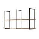 Ver imagem 1 de Prateleira Industrial Suspensa Parede 135 Cm Demolição Preto Aurora