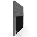 Ver imagem 6 de Cabeceira Cama Box Casal Queen 160cm Rubi W01 Linho Cinza Escuro - Mpozenato