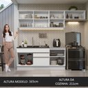 Ver imagem 6 de Armário de Cozinha Completa 260cm Branco Glamy Madesa 03