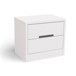 Mesa Cabeceira Infantil S822 C/ 2 Gavetas Branco - Kappesberg - 1