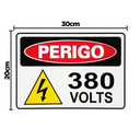 Ver imagem 2 de Combo 3 Placas De Sinalização Perigo 380 Volts 30x20 Acesso - S-217/4 F9e