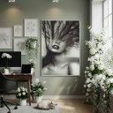 Ver imagem 1 de Quadro Decorativo Árvore de Inverno 70x50cm Mold Branca