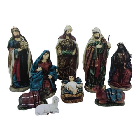 Presépio 9 Peças Poliresina 25cm