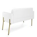 Ver imagem 5 de Sofá Namoradeira 2 Lugares Pé de Ferro Dourado Marisa Corano Branco D03 - D'Rossi