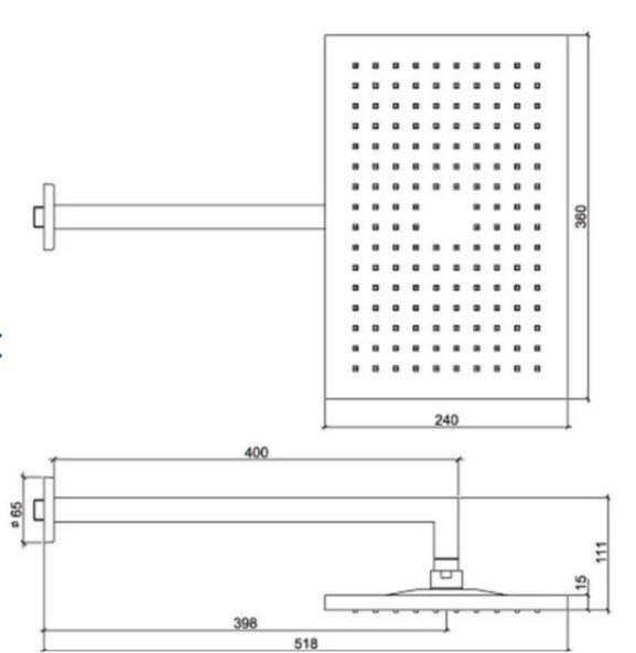 Chuveiro Lorenzetti de Parede Lorenquadra | Dourado Matte - 3