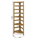 Ver imagem 4 de Estante de Canto Zoe Organizadora Livreiro com 5 Prateleiras - Nogueira