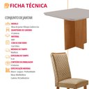 Ver imagem 4 de Mesa de Jantar Olimpia 90cm Tampo MDF e Vidro Canto Copo com 4 Cadeiras Lira