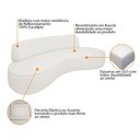 Ver imagem 6 de Sofá Curvo 3 Lugares Orgânico Amsterdã 200cm Bouclé - Amarena Móveis Cor Branco