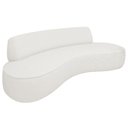 Ver imagem 1 de Sofá Curvo 3 Lugares Orgânico Amsterdã 200cm Bouclé - Amarena Móveis Cor Branco